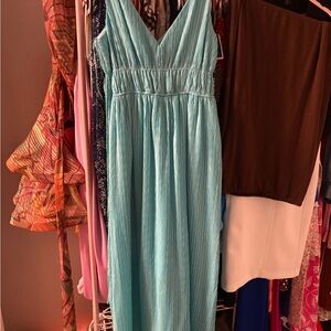 Elegant Blue Sleeveless Dress